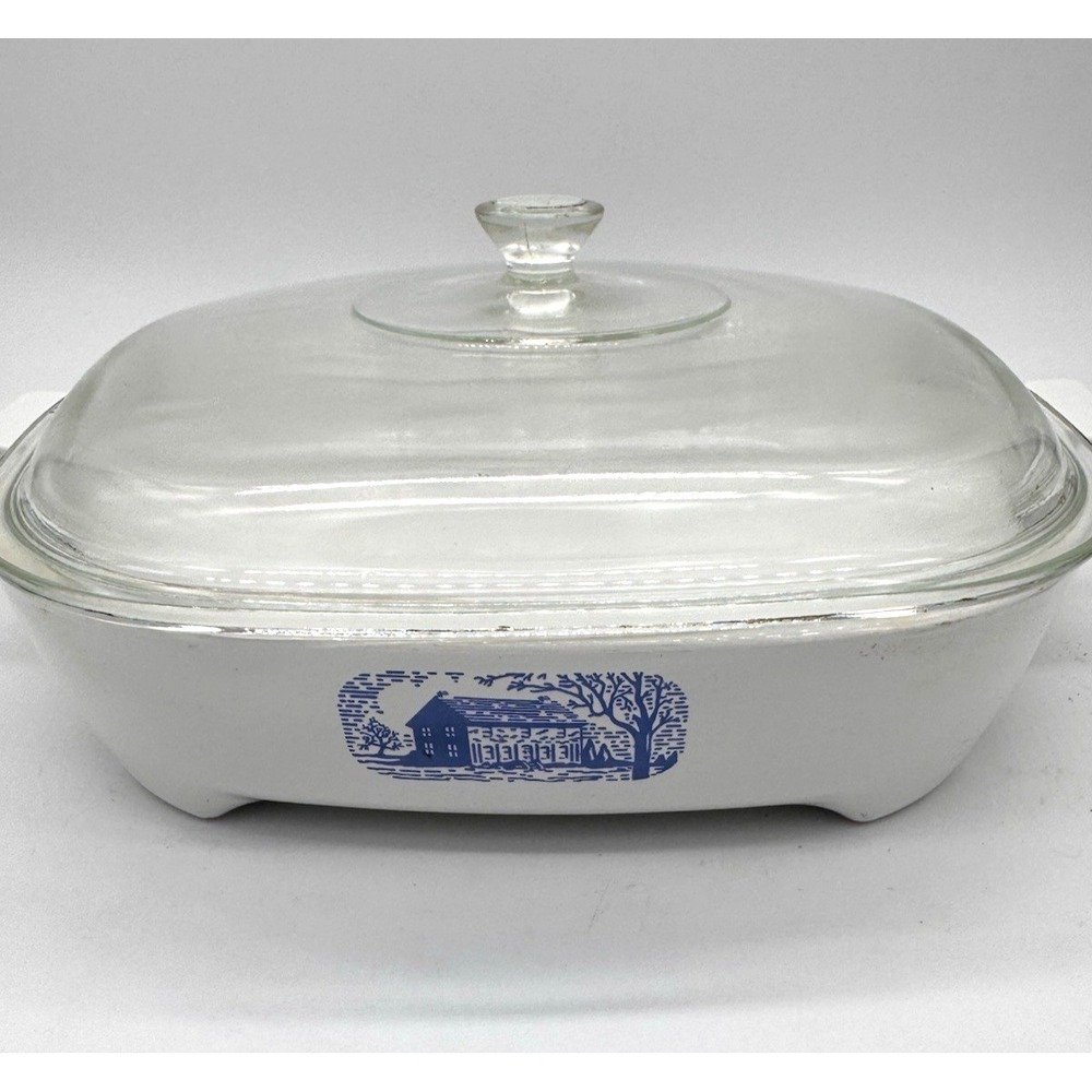 Corning Ware Browning Skillet for Amana Radarange Microwave Oven w/ Pyrex Lid